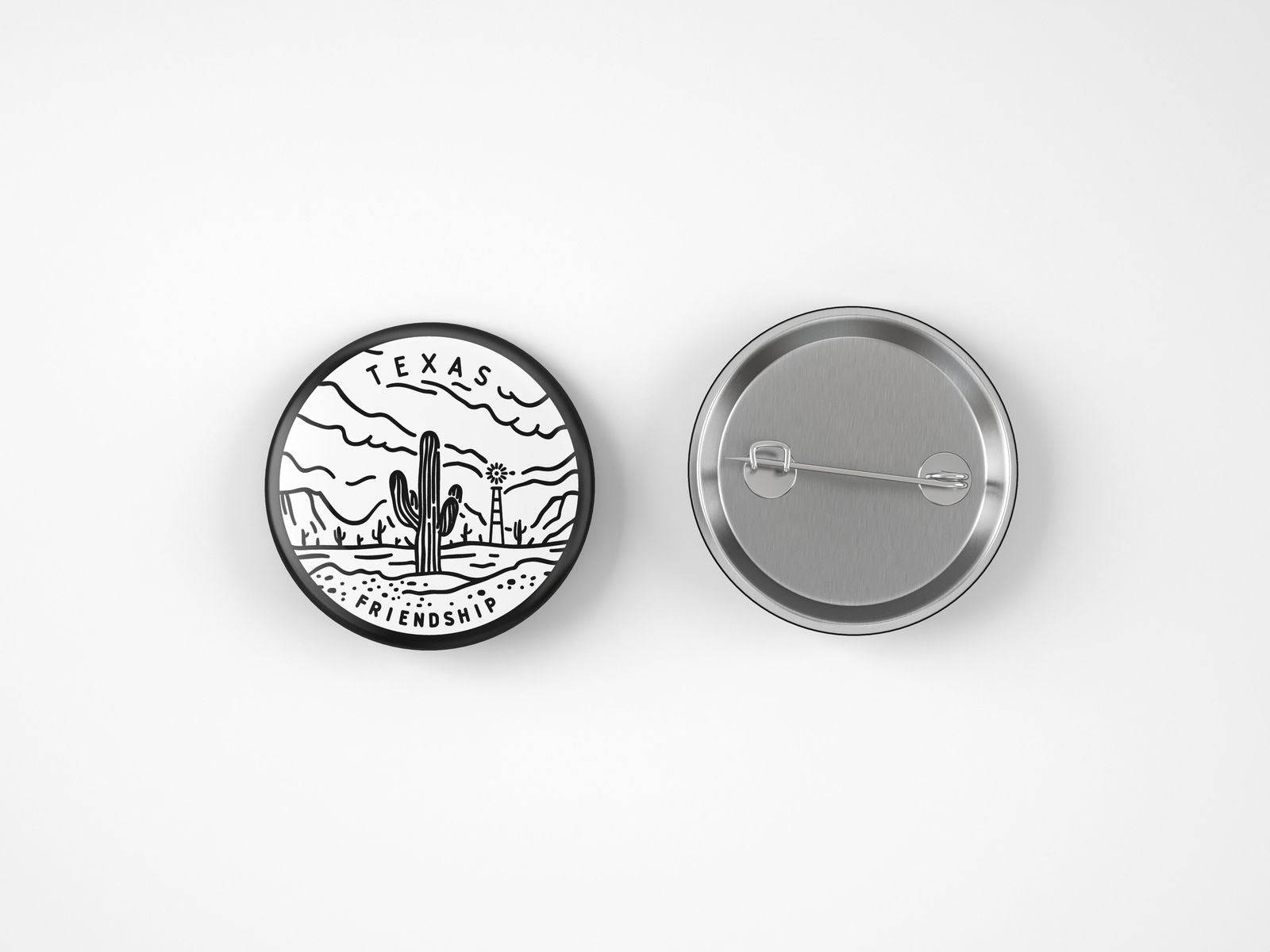 Albion Mercantile Co. - Vente Épinglettes/boutons - Texas Broche Bouton1