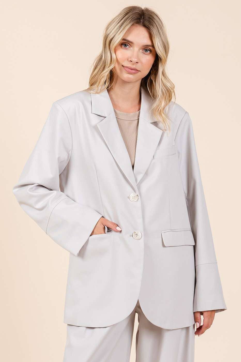 mittoshop - Wholesale Blazer - Women's - BOYFRIEND FIT BLAZER JACKET8