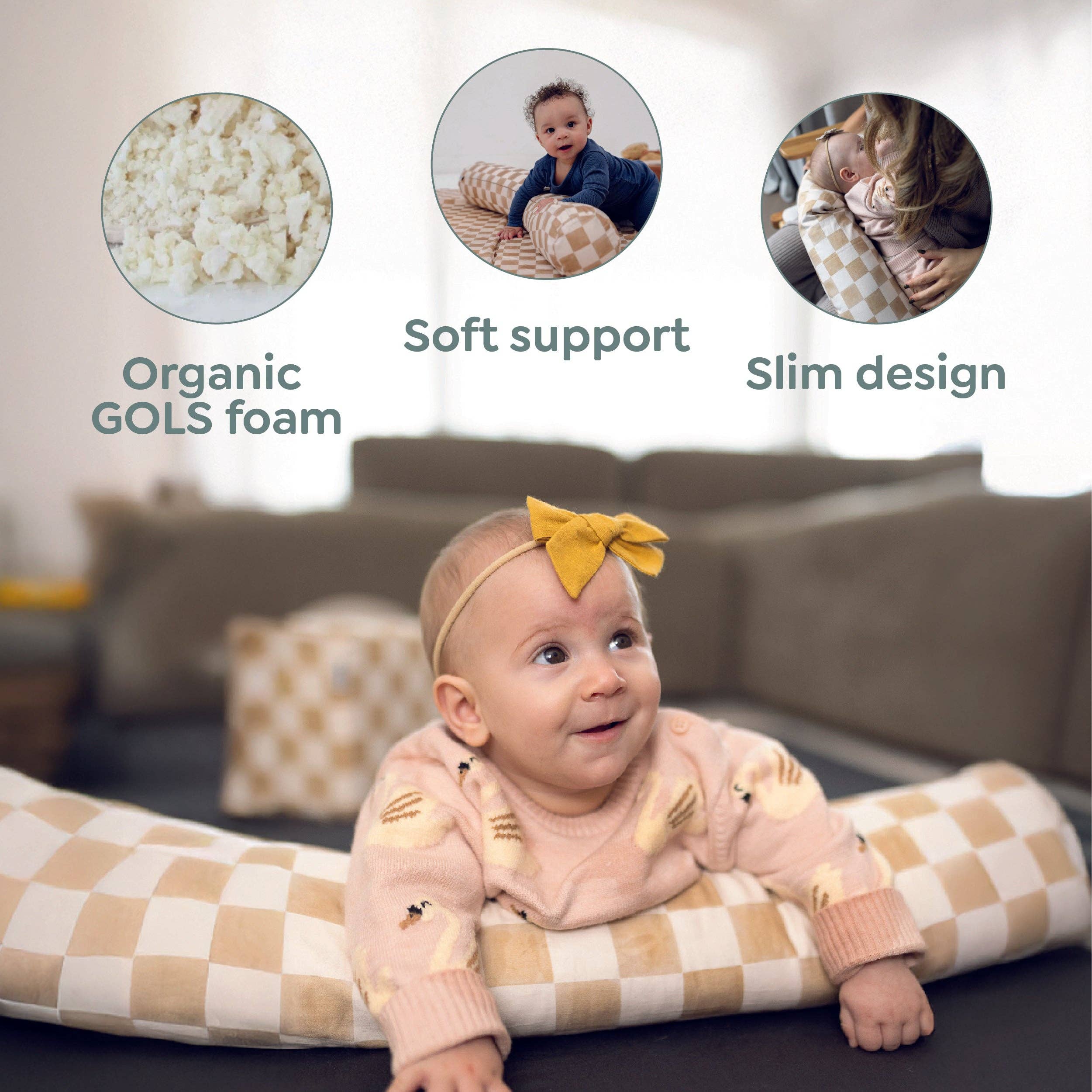 Toki Kids - Wholesale Voedingskussen/matje - Zwangerschap - Regenboog Perzik Ondersteuningskussen3