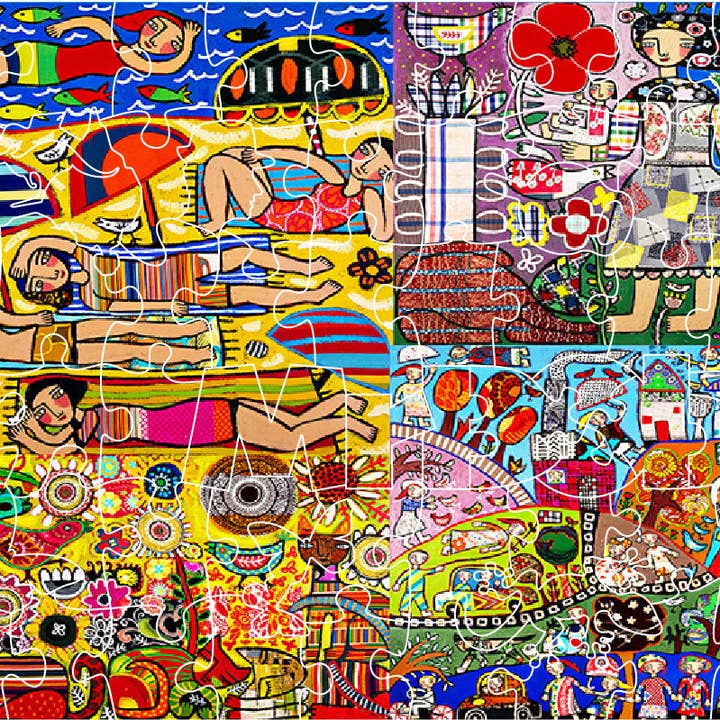 Mr Bob Puzzles - Wholesale Puzzle – Adult - Rebecca's Collage-Wooden Jigsaw Puzzle / 101 / Yes1