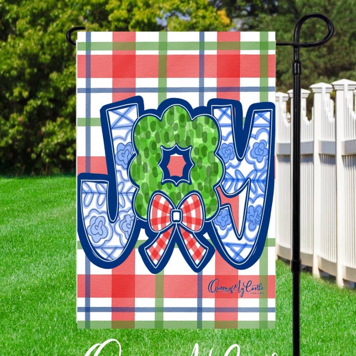 Bandera de jardín de Navidad - Bandera de jardín de vacaciones - Chinoiserie para venta al por mayor de Queen of My Castle Designs