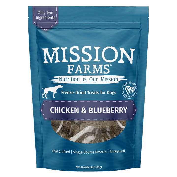 Chicken & Blueberries- 3oz for wholesale by Mission Farms