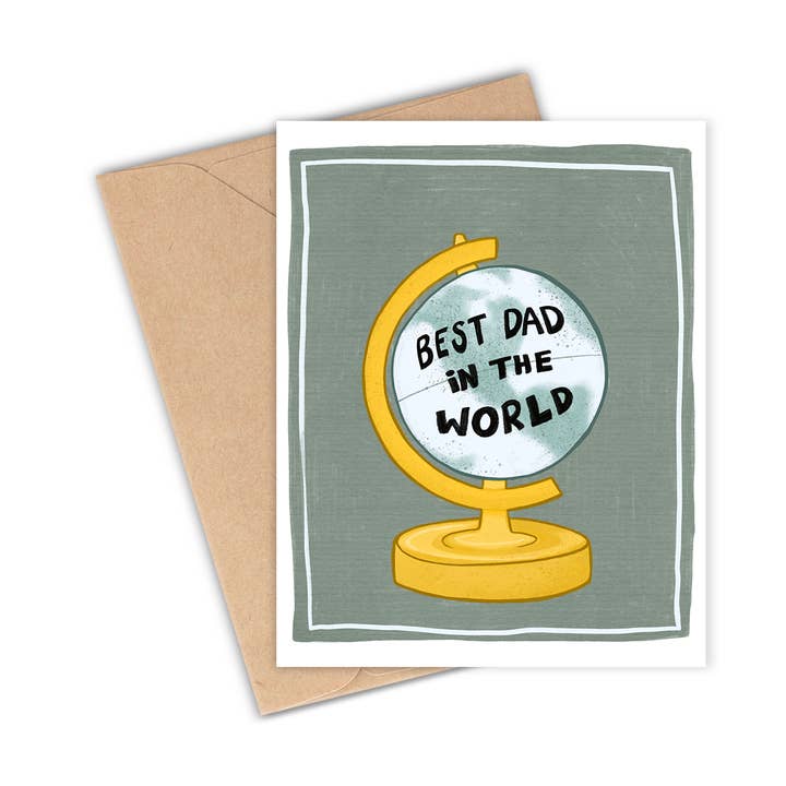 World's Best Dad Card for wholesale by Lauren Felice