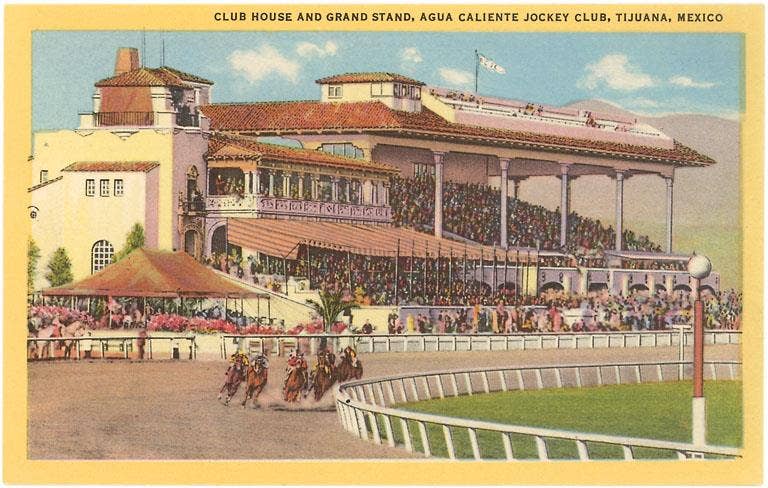 Found Image Press - Wholesale Stationery/Notecard Set - Greeting Card MX-195 Race Track, Agua Caliente, Tijuana, Mex0