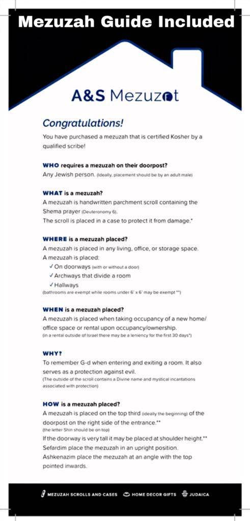 A&S Mezuzot - Vente Décorations de table - Étui à mezouza en aluminium BLANC2