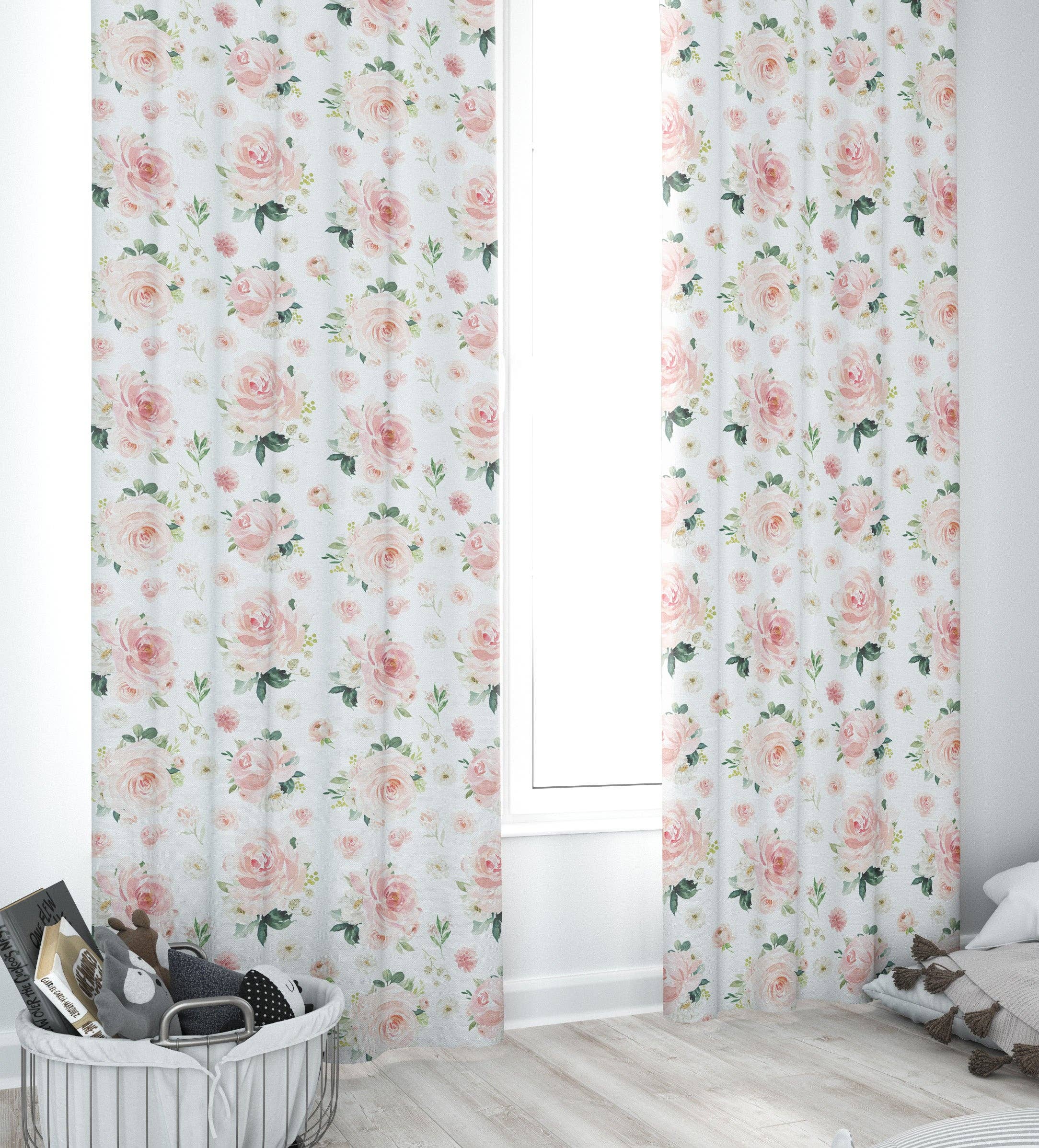 Empowering Decor - Wholesale Curtain - Blush Florals Blackout Curtains1