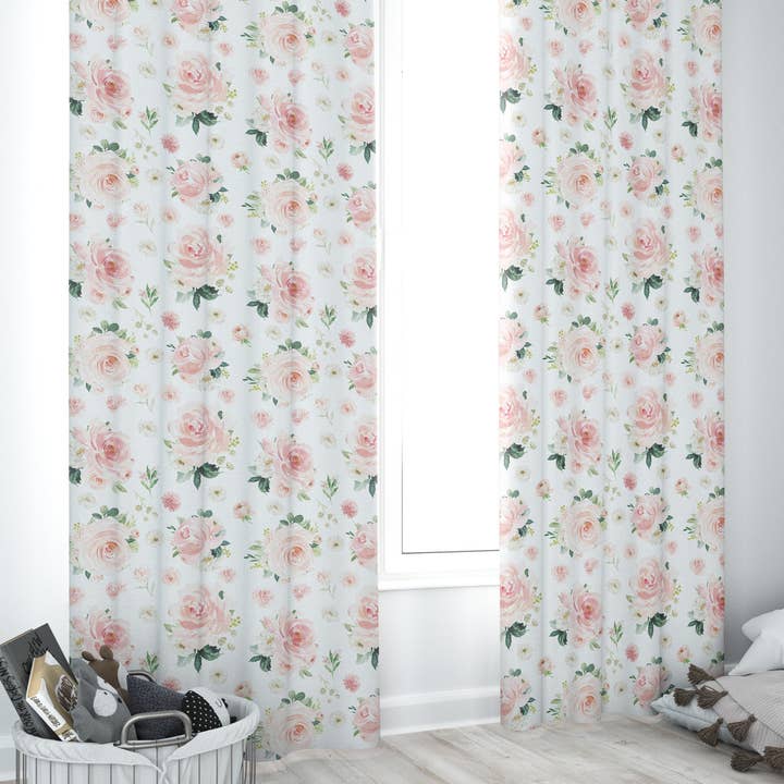 Empowering Decor - Wholesale Curtain - Blush Florals Blackout Curtains1