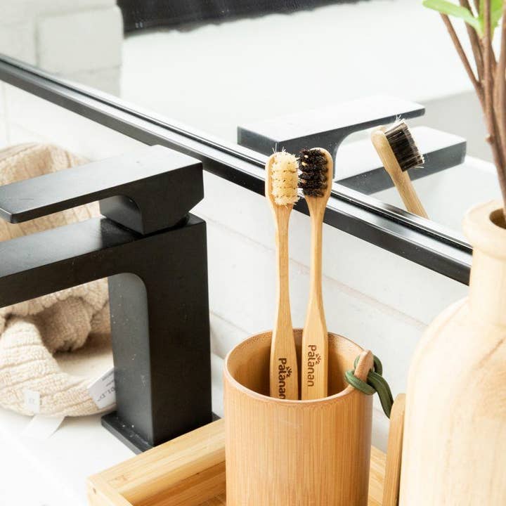 Palanan – Engroshandel Tandbørste – Bambus tandbørste - Mørkt mongolsk hestehår4