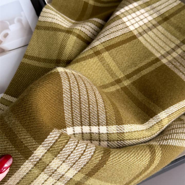 DOUBLJU - Wholesale Scarf - Women's - GENTLE RETRO TASSEL SAND WARM SCARF_CWASC030588