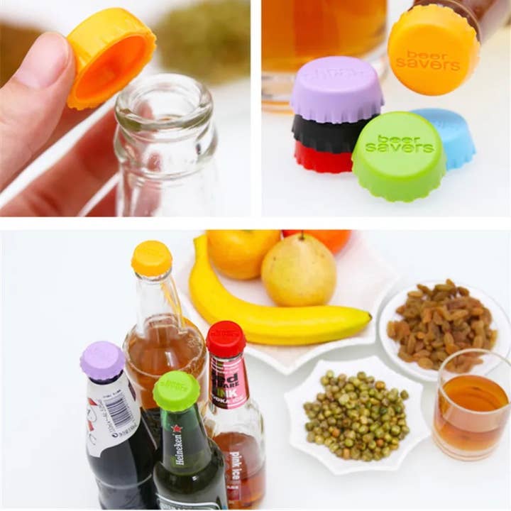 Conjunto de 6 Tampas de Silicone para Garrafas por atacado de Serenity Collective