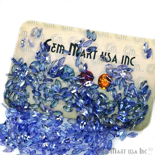GemMartUSA - Wholesale Spiritual Stone/Crystal - Tanzanite Marquise Faceted Loose Gemstone, 3x6mm, 1+ Carats4
