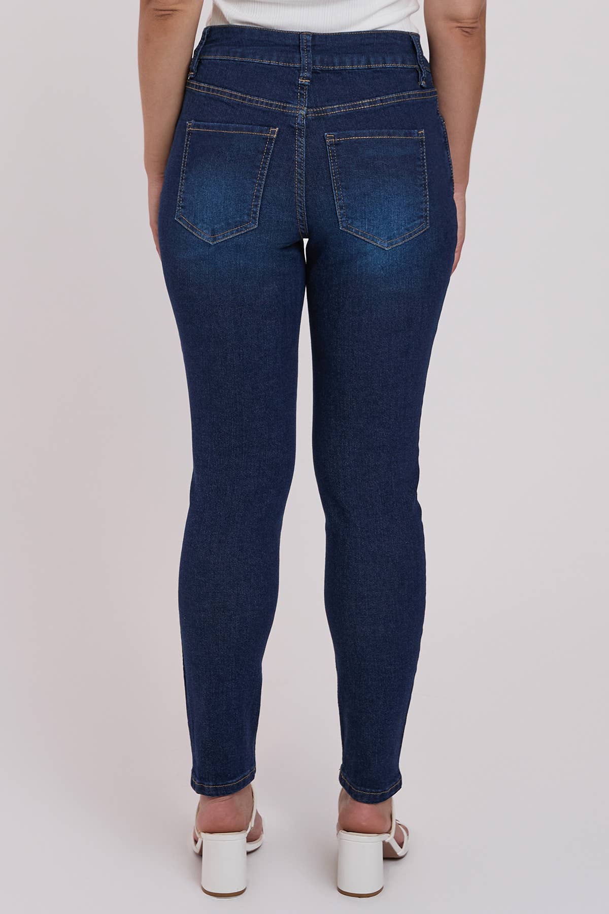 Dark Indigo Petite Sustainable High Rise Skinny Jeans-PP60653 for wholesale on Faire4