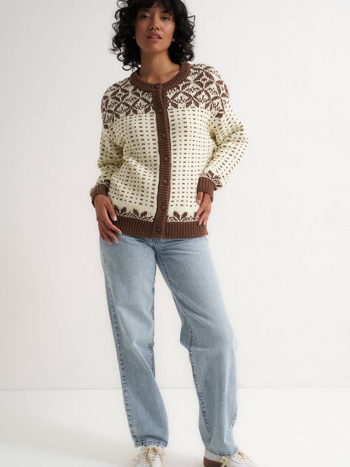 Callahan Knitwear - Wholesale Knit Sweater - Women's - Oversized Maeve Cardigan - Toffee6
