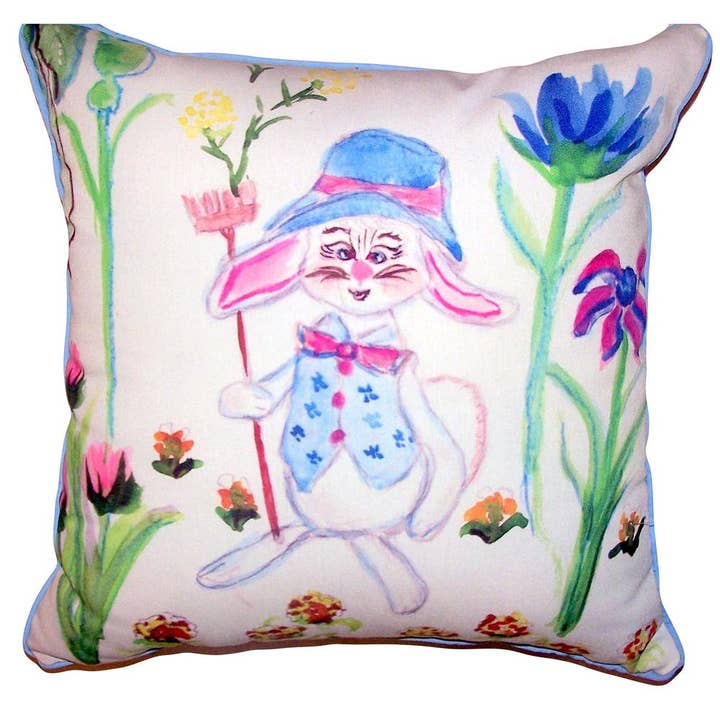 Mrs. Farmer Corded Pillow for wholesale by Betsy Drake Interiors