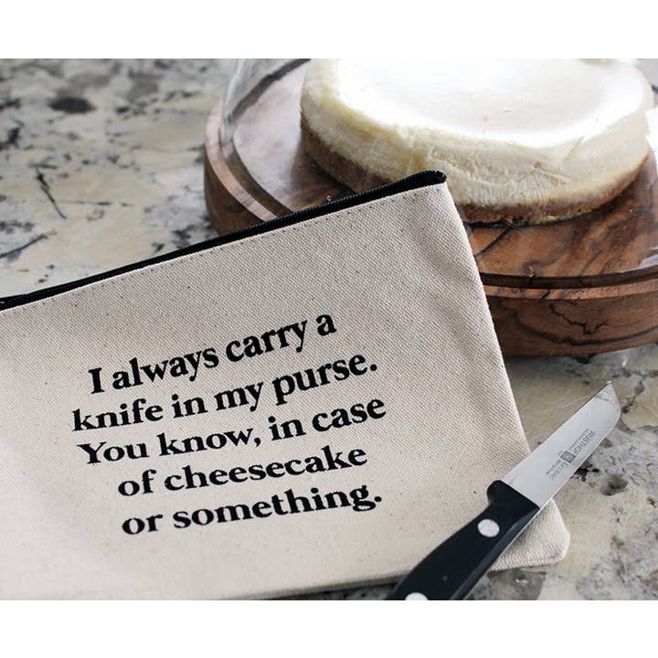 ellembee gift – wholesale Pouch – Women’s – I always carry a Knife In Purse cheesecake Zipper Pouch1