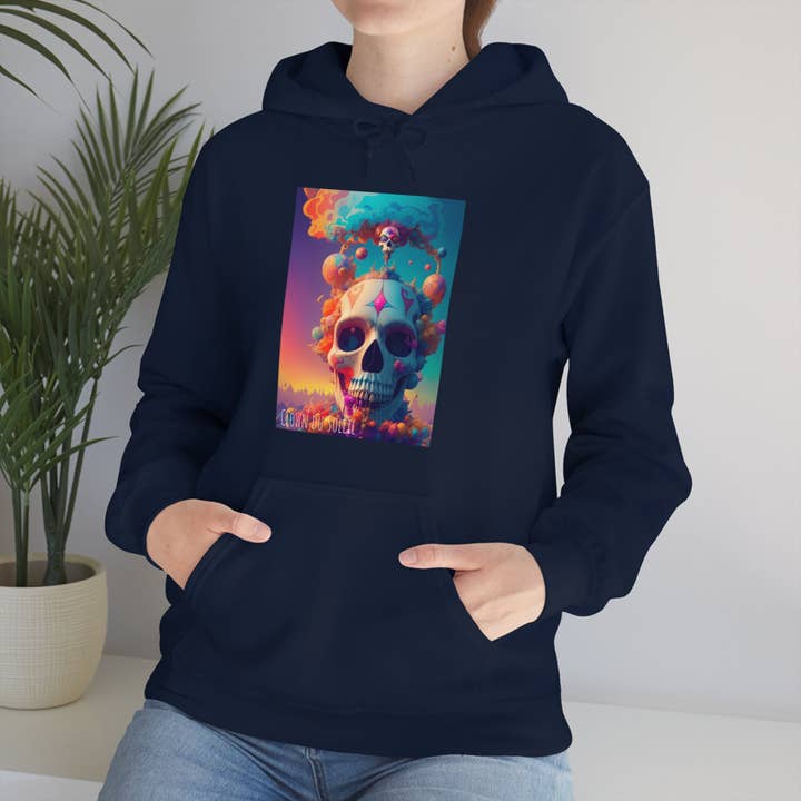 Sweat-shirt à capuche unisexe en mélange épais Clown du Soleil par Art Essential pour la vente par Art Essential