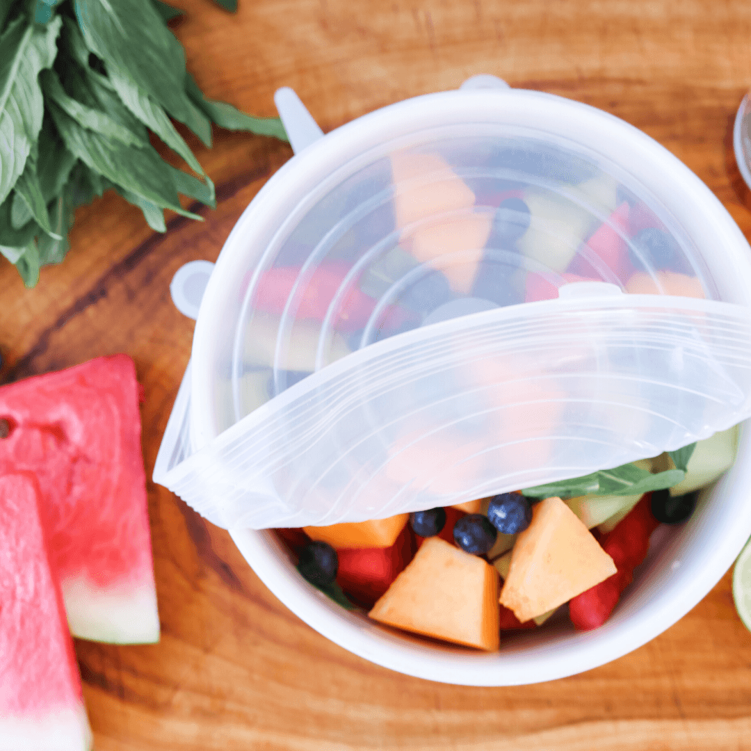 Us and The Earth – Großhandel Verpackung/Beutel zur Aufbewahrung von Lebensmitteln – Wiederverwendbare Silikondeckel in Lebensmittelqualität: Set mit 7 dehnbaren Abdeckungen7