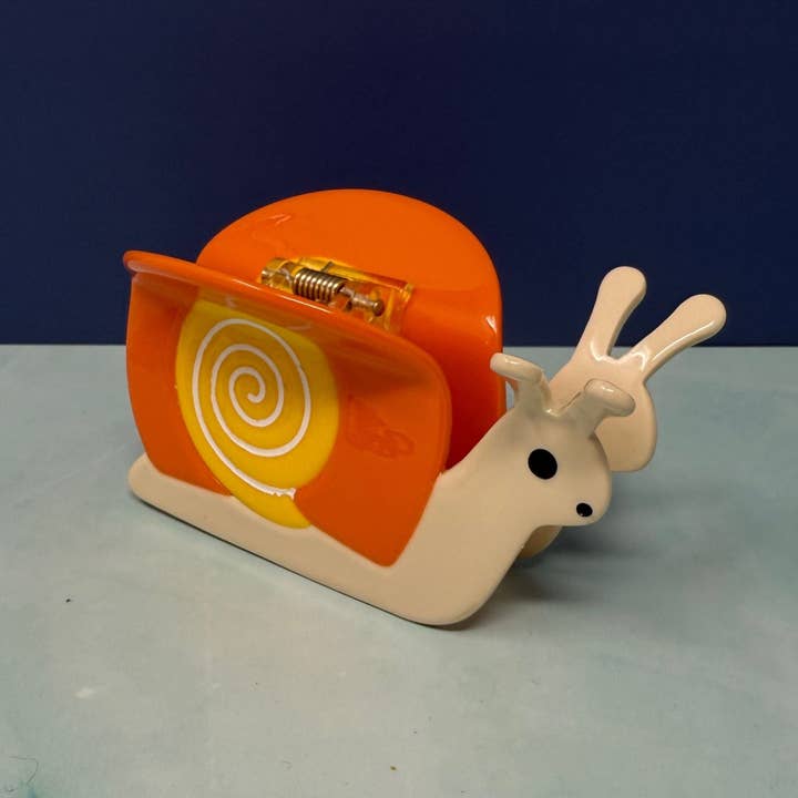 Orange Snail Hair Claw Clip – Cute Animal Acetate Accessory for wholesale by Rainbow Unicorn Birthday Surprise