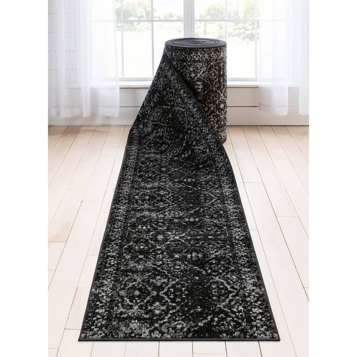 Well Woven - Wholesale Runner Rug - Argos Custom Size Runner Vintage Medallion Oriental Black