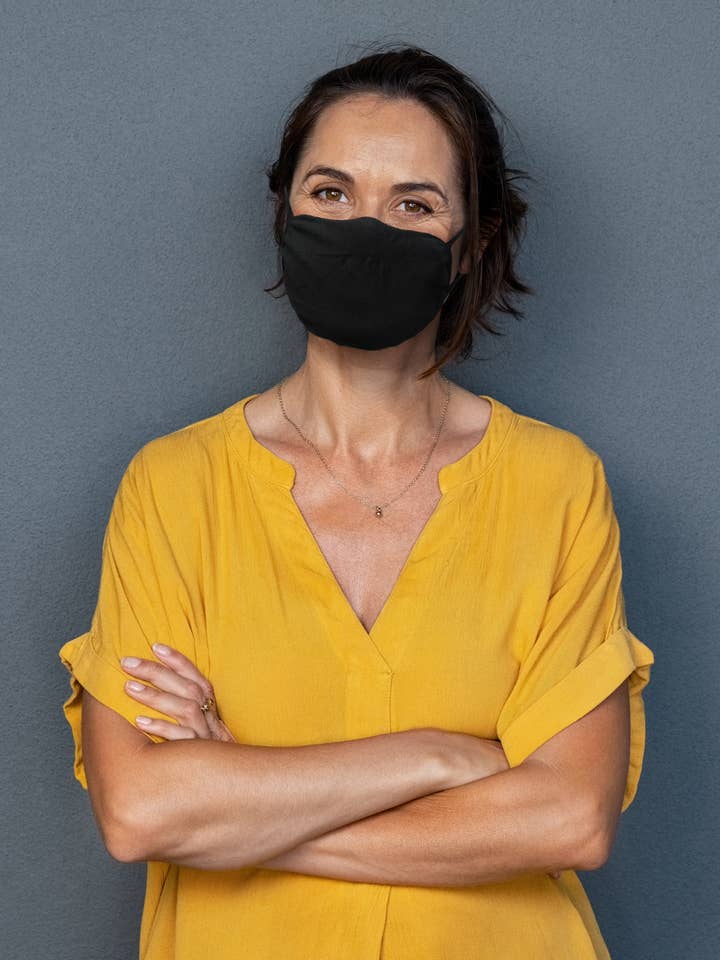 ANTIBACTERIAL FACE MASK COLOUR BLACK for wholesale by Britmask