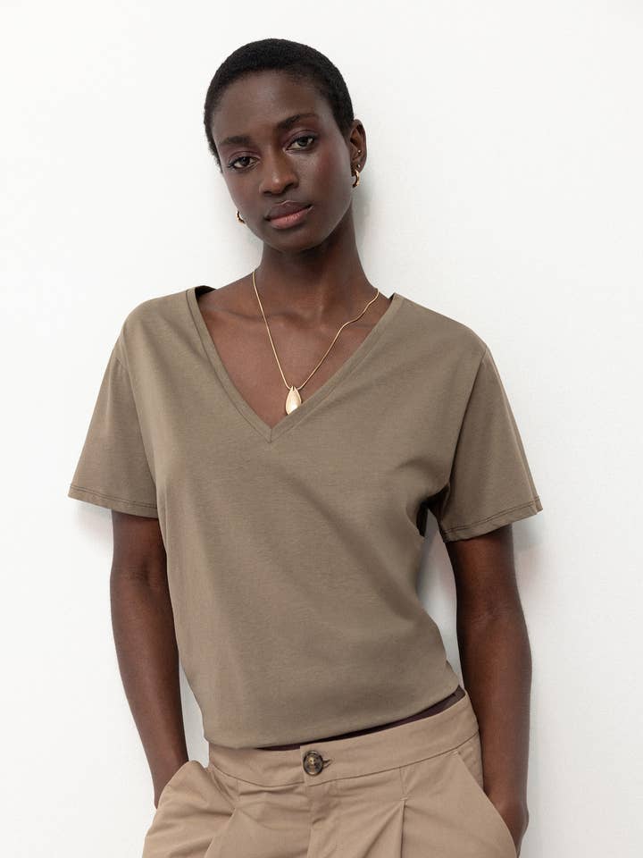 Ensfarvet T-shirt (454319-41) for engroshandel hos Lanidor