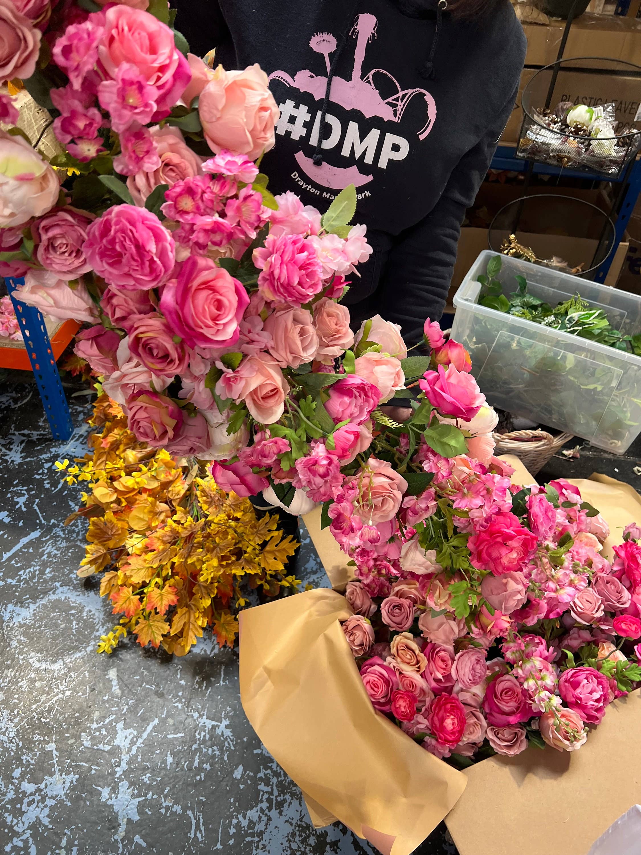 IVY CRUZ - Wholesale Bunting/Garland - Hot Pink Flower Garland, Fuchsia Pink Garland, Handmade2