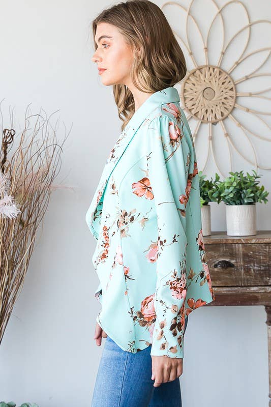 MINT SJ1206-21 FLORAL OPEN BLAZERS for wholesale on Faire9