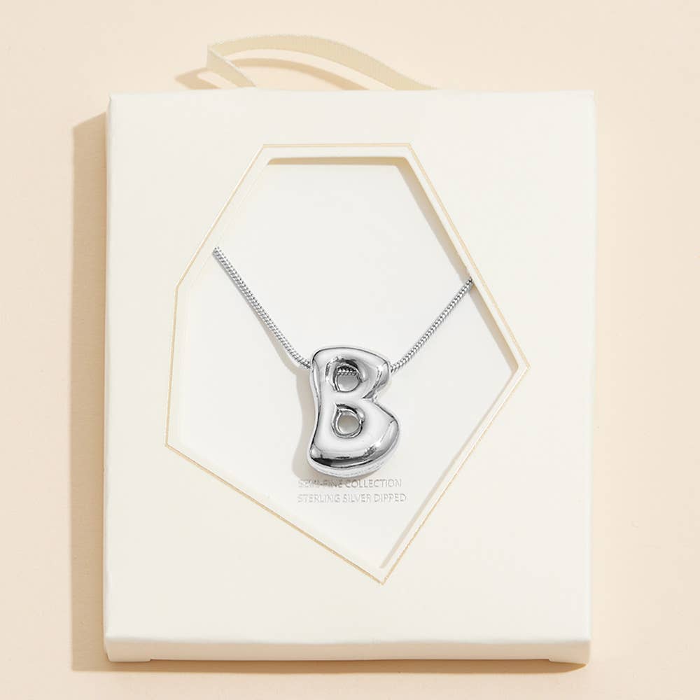 Sensibling Corp. - Vente Colliers à pendentif - Colliers Monogrammes Bulles Lettres Variées Trempés Or 18K9