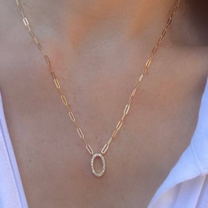 Amelia Rose Jewelry - Wholesale Pendant/Charm Necklace - Grand Diamond Initial Necklaces-All Letters Gold6