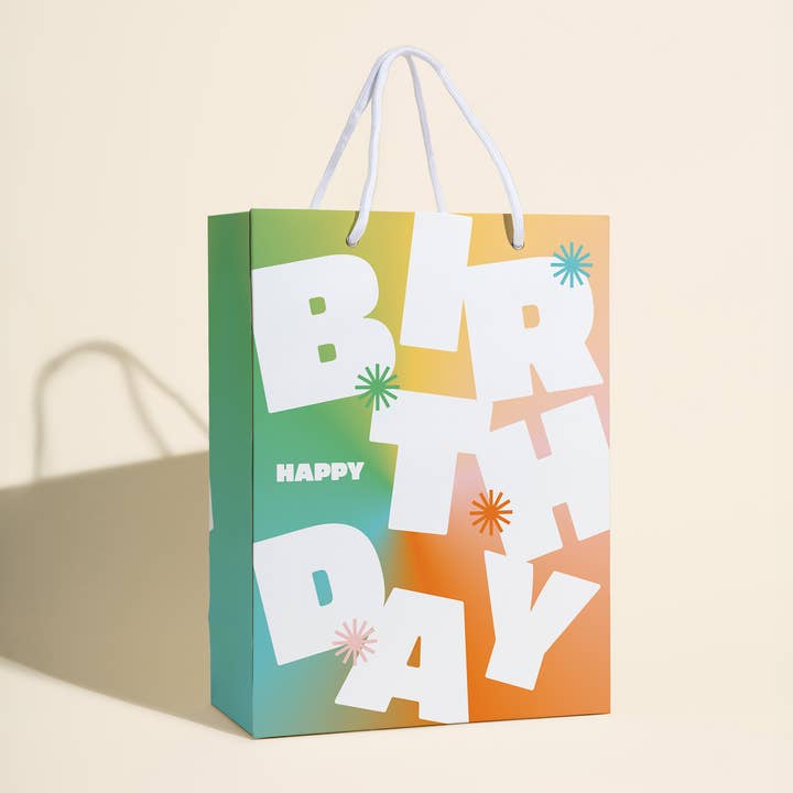 Happy Birthday Gradient Gift Bag for wholesale by paper&stuff