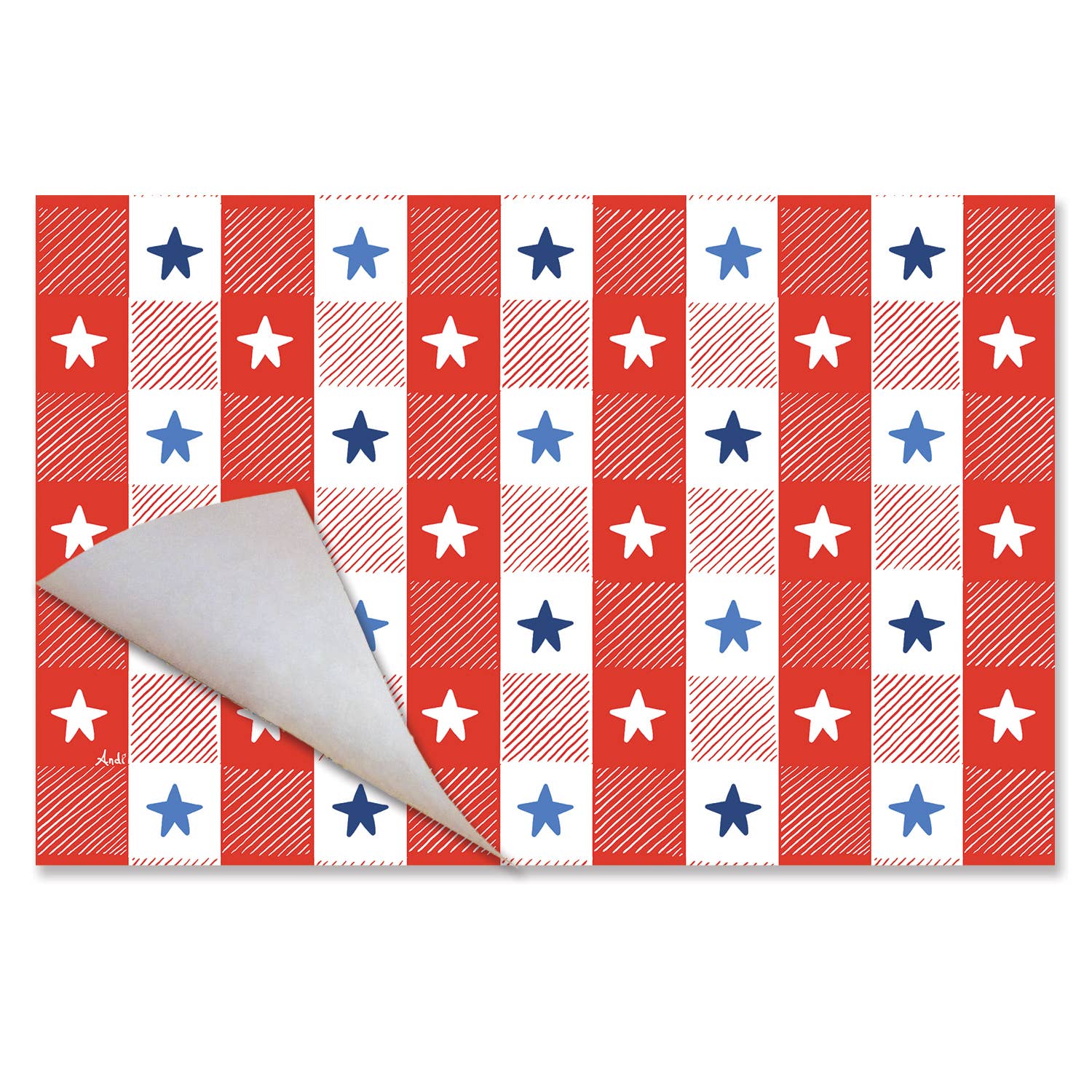 CounterArt/Highland Home/Thirstystone - Wholesale Placemat - "Patriotic Picnic" Premium Paper Stock Placemats 24 Sheet4