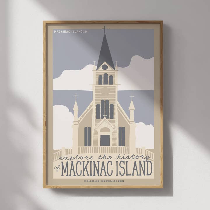 History of Mackinac Island Travel Poster for wholesale by Recollection Project