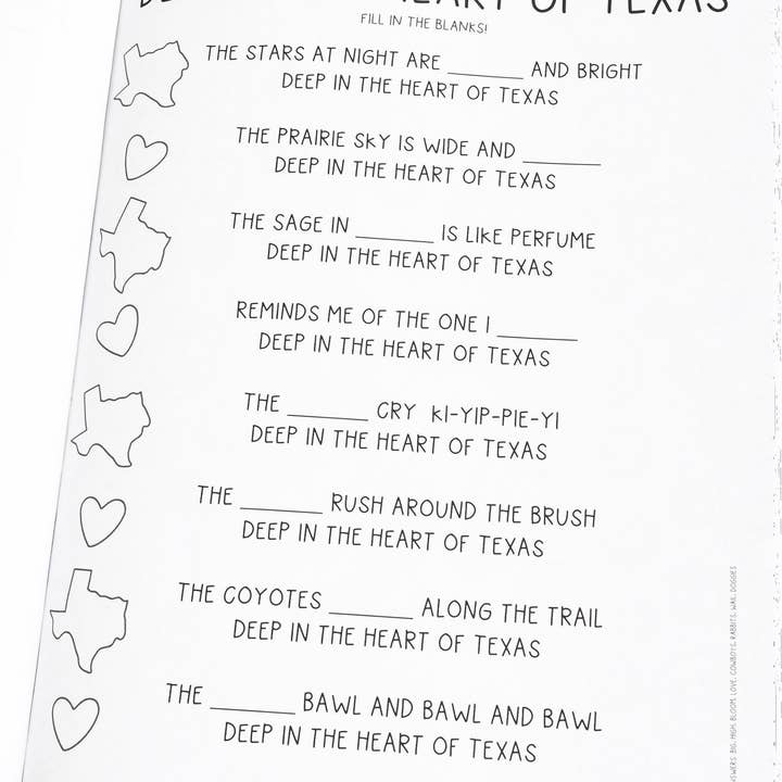 Callie Danielle - Wholesale Coloring & Activity Book - Kids & Baby - Texas Coloring Book4