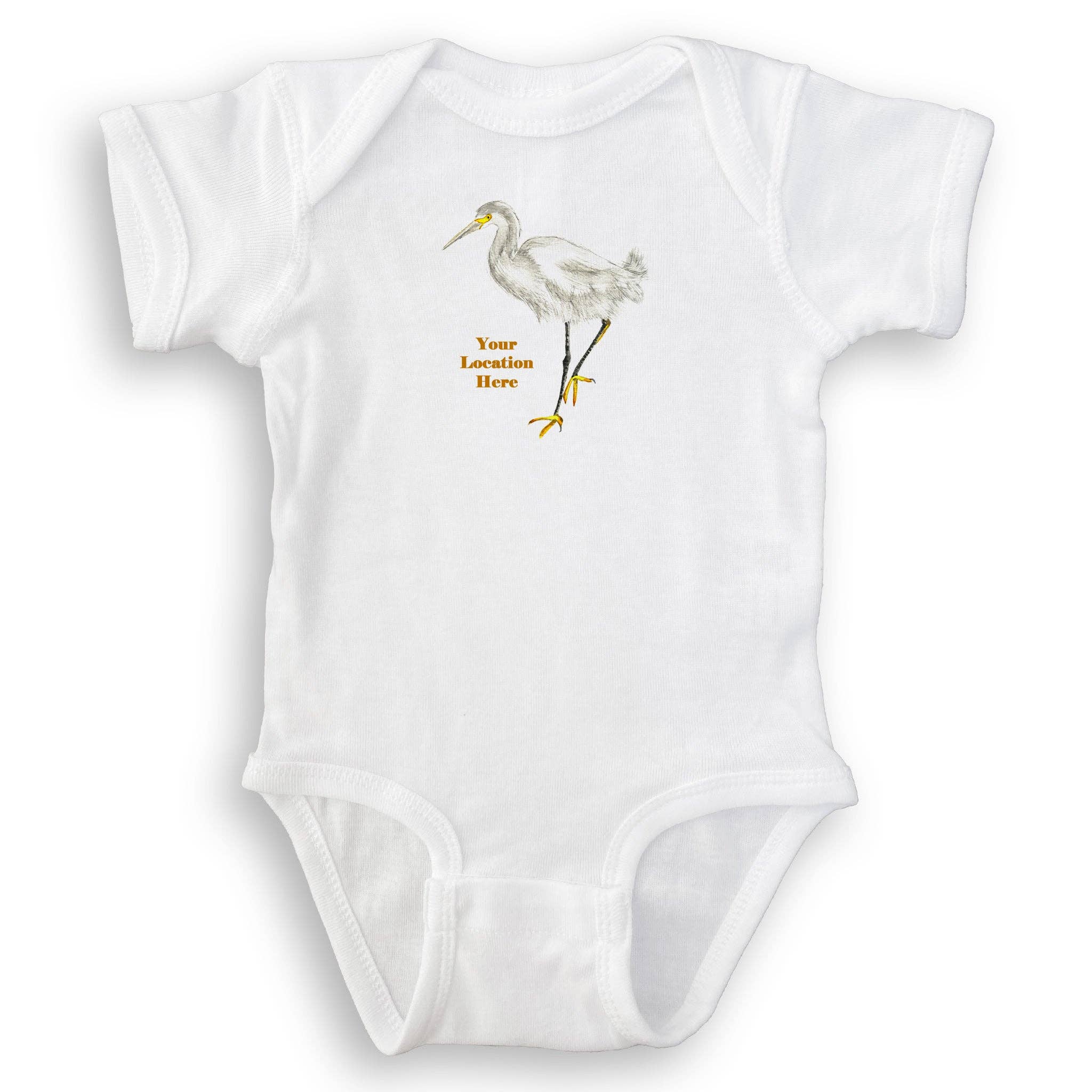 French Graffiti - Wholesale Tea Towel - Egret with Location14