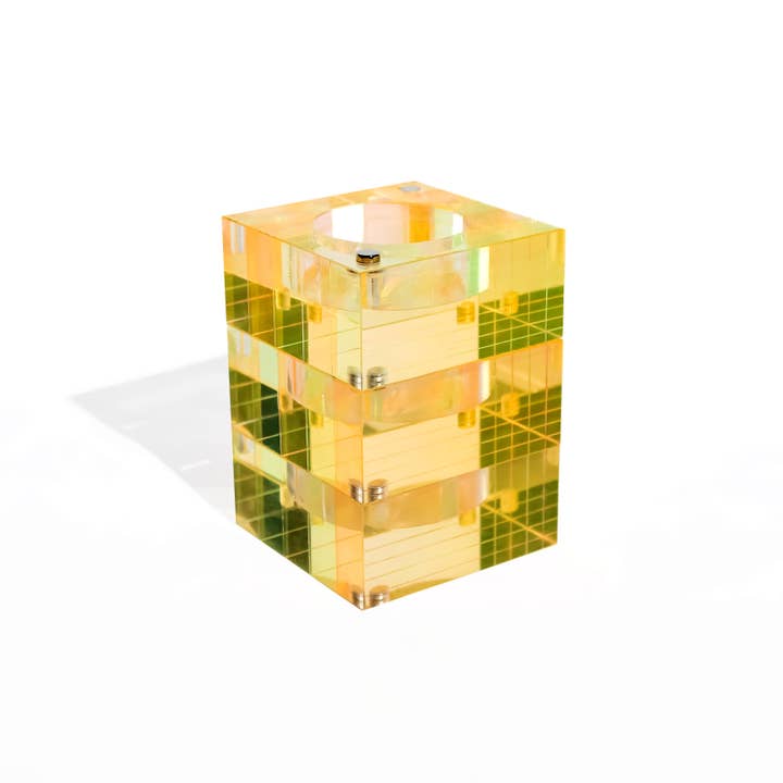 Canetti Design Group Inc. – Suporte de vela por atacado – Suporte para Velas de Chá com Íman às Riscas - Conjunto de 3 - 5 Cores