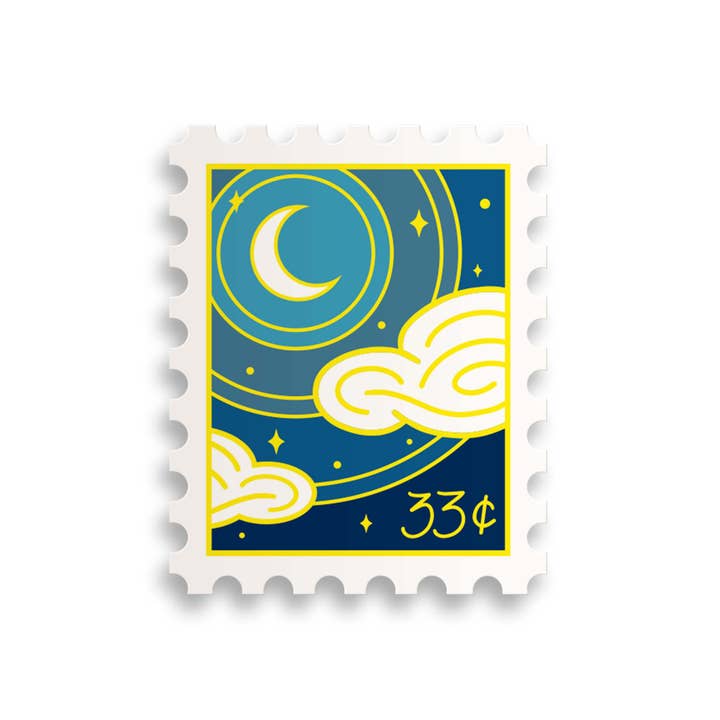 Tampon Crescent Sky (autocollant) pour la vente par Sablewood Paper Company