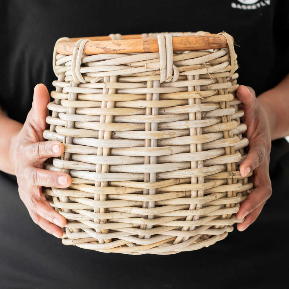 Basketly - Wholesale Basket - Rattan Stout Round Basket0