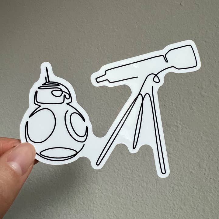 BB-8 Telescope Sticker | Cute Star Wars Sticker Decal for wholesale by LeMinimal