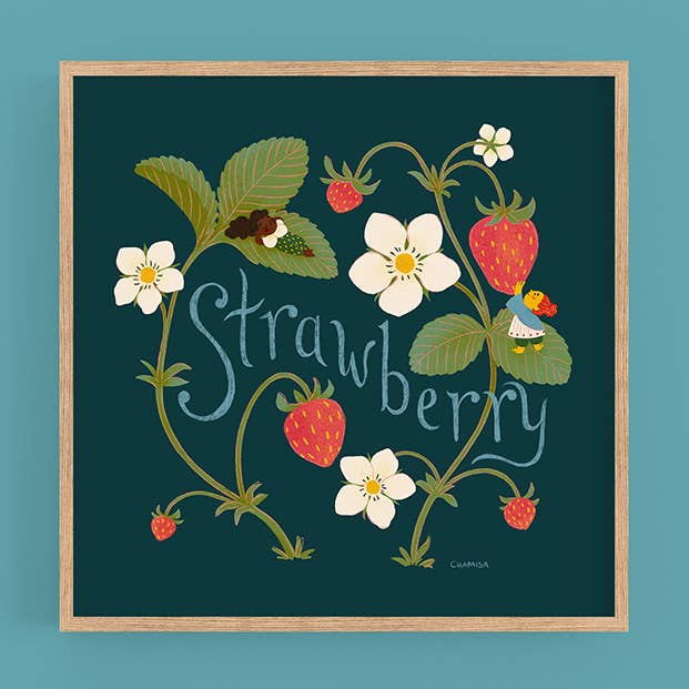 Impression d'art "Fraise" pour la vente par Studio Chamisa