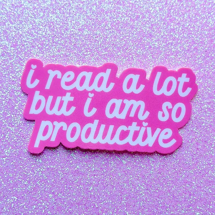 i read a lot, but i'm so productive kindle book sticker for wholesale by Smut Babe Co.