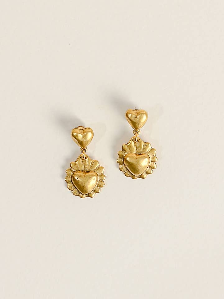 Sacred Heart Earrings for wholesale by Kate Lauren
