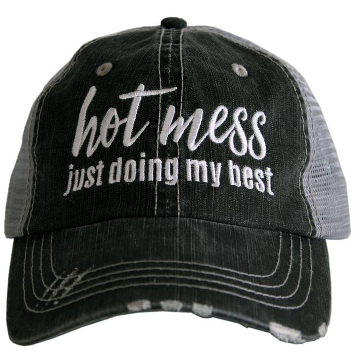 Katydid - Venta al por mayor Gorra trucker - Mujer - Hot Mess Just Doing My Best Trucker Hats1