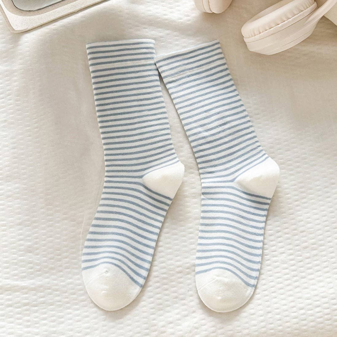 Funkyrel® Atzbranding Limited - Wholesale Sokken - Dames - Rufia - Kleurrijke Gestreepte Sokken tot Halverwege de Kuit14