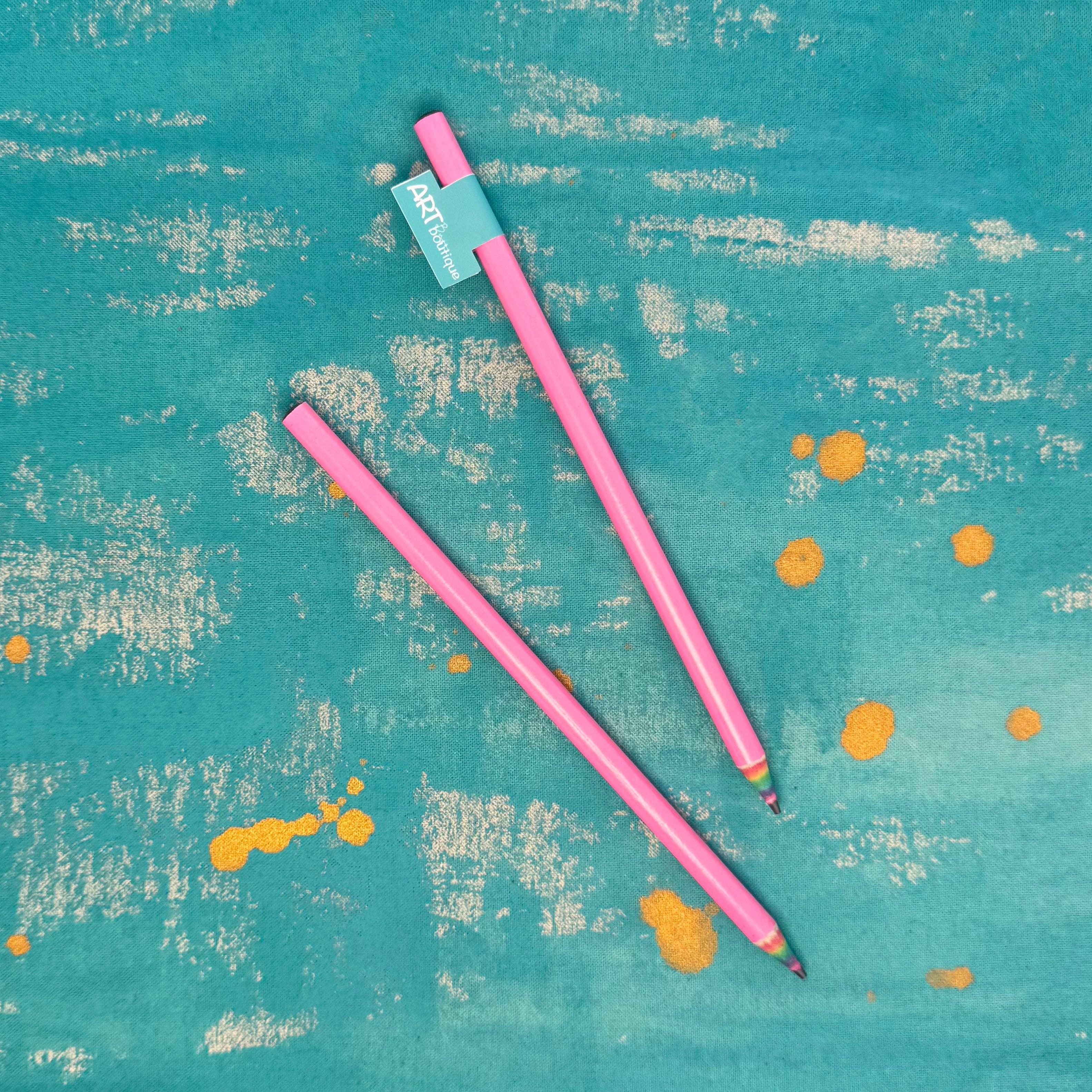 Art Bujo Boutique - Vente Crayons - Crayon Arc-en-ciel - Papeterie Esthétique Pastel pour Écriture & Croquis0