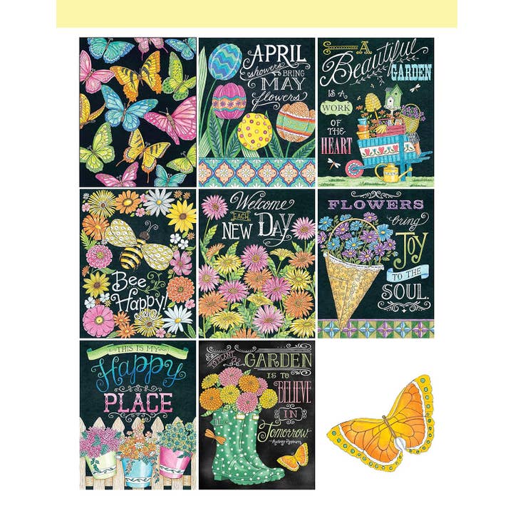 Fox Chapel Publishing - Wholesale Coloring Book - Adult - Chalk-Style Garden Coloring Book3