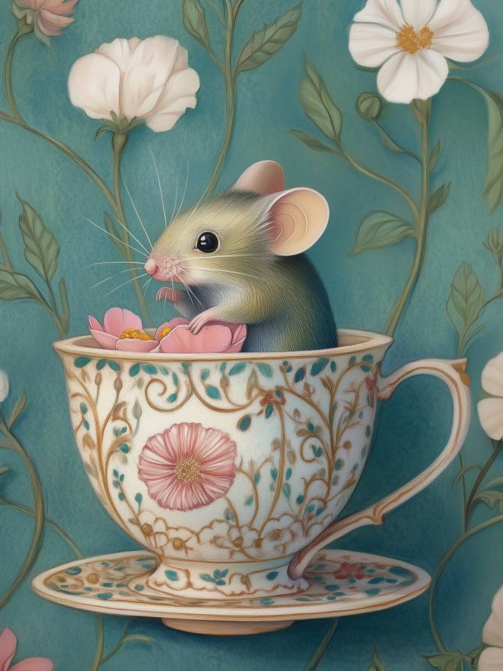 Animal Tea Time: Mouse | Map Fripperies for wholesale by Fripperies