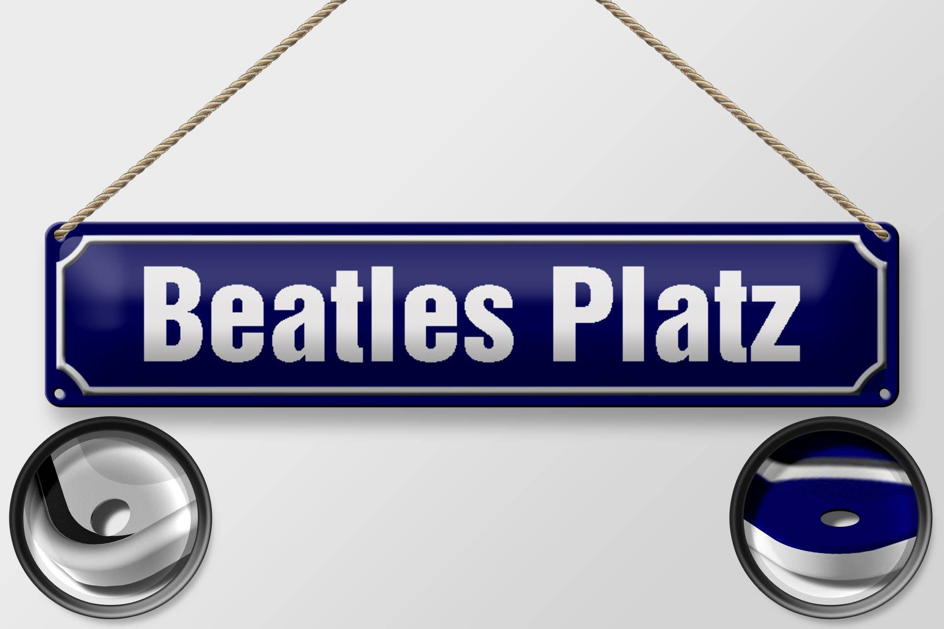 Femer - Vente Pancarte - Panneau de rue en métal 46x10cm Beatles Platz Hamburg1