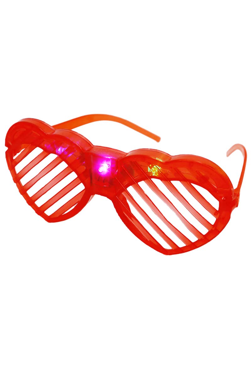 Cap Zone – wholesale Sunglasses – Women's – Heart Goggle LED Light-Up Shutter Shades Glasses7