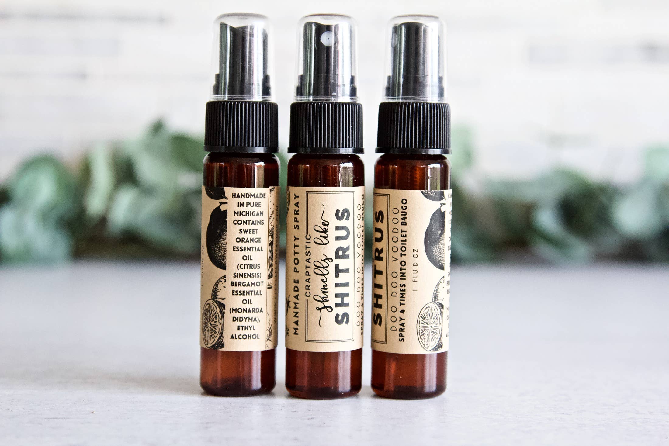 The Little Flower Soap Co - Wholesale Toilet Spray - Toilet Spray - Shmells Like Shitrus (Citrus)