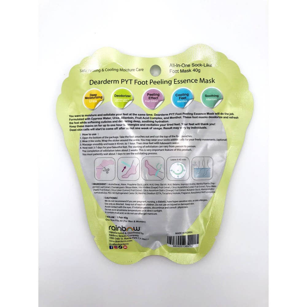 Beauty D – wholesale Foot mask – Dear Derm Pyt Foot Peeling Double Essence Mask1